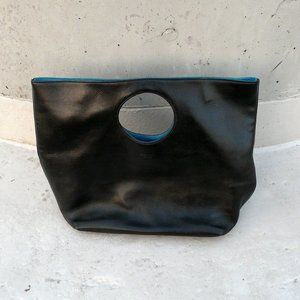 Vintage KATE SPADE black leather tote / handbag